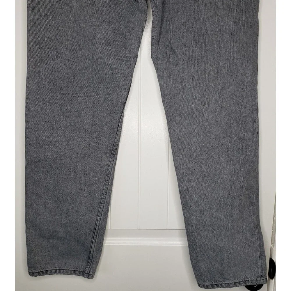 Everlane Relaxed Straight Leg Jean Womens 29 Long Gray Organic Cotton Button Fly